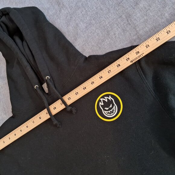 Spitfire Classic Swirl Fade Hooded Sweatshirt Black and Yellow - Picture 7 of 13